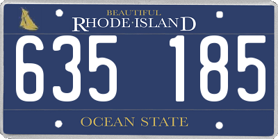 RI license plate 635185
