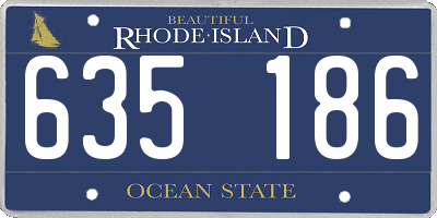 RI license plate 635186