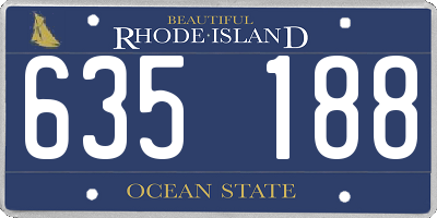 RI license plate 635188