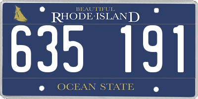 RI license plate 635191