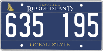 RI license plate 635195