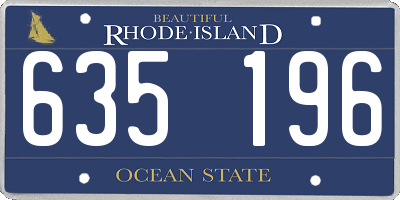 RI license plate 635196