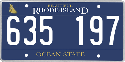 RI license plate 635197