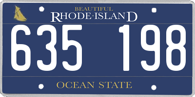 RI license plate 635198