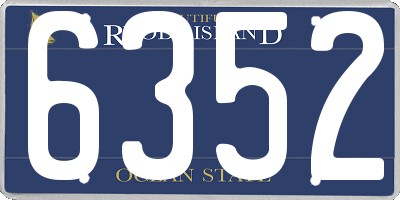 RI license plate 6352