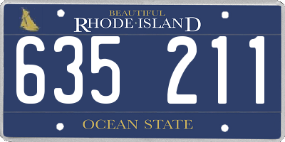 RI license plate 635211