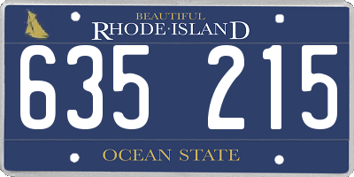 RI license plate 635215