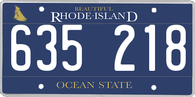 RI license plate 635218