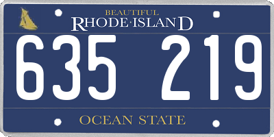 RI license plate 635219