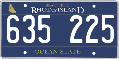 RI license plate 635225