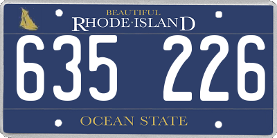 RI license plate 635226