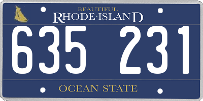 RI license plate 635231
