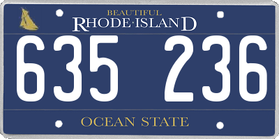 RI license plate 635236
