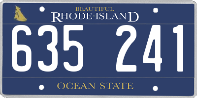 RI license plate 635241