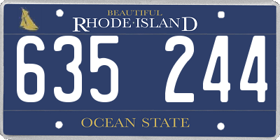 RI license plate 635244