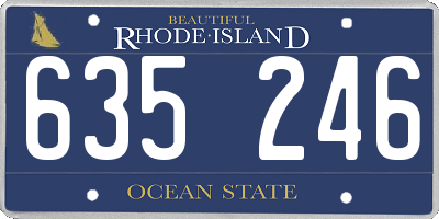 RI license plate 635246