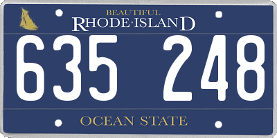 RI license plate 635248