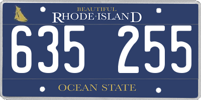 RI license plate 635255