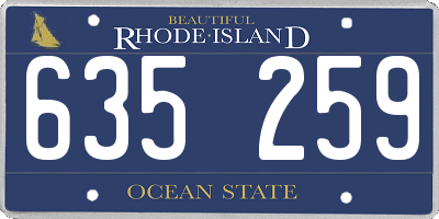 RI license plate 635259