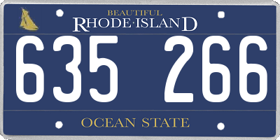RI license plate 635266