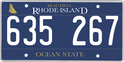 RI license plate 635267