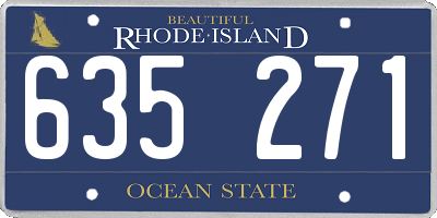 RI license plate 635271