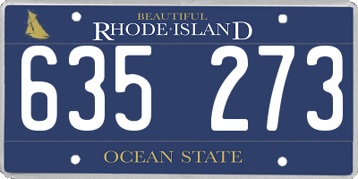 RI license plate 635273