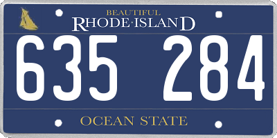 RI license plate 635284
