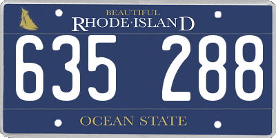 RI license plate 635288