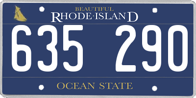 RI license plate 635290