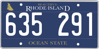 RI license plate 635291
