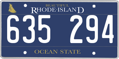 RI license plate 635294