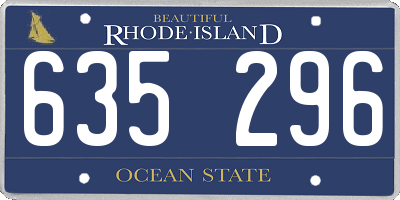RI license plate 635296