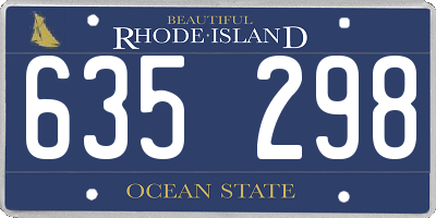 RI license plate 635298