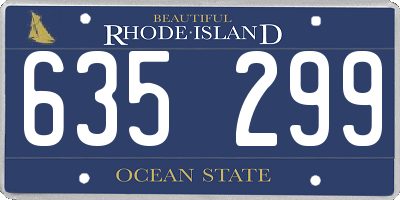 RI license plate 635299
