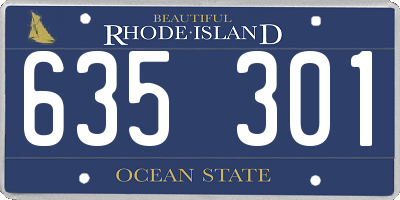 RI license plate 635301
