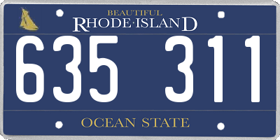 RI license plate 635311