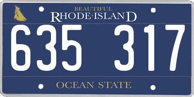 RI license plate 635317
