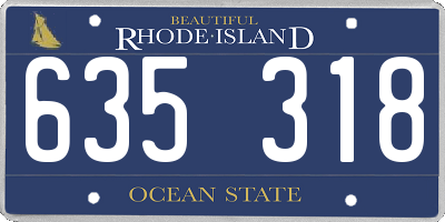 RI license plate 635318