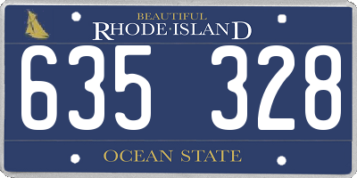 RI license plate 635328