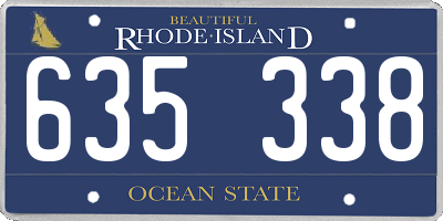 RI license plate 635338