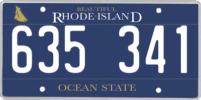 RI license plate 635341