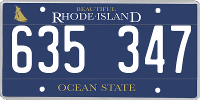 RI license plate 635347