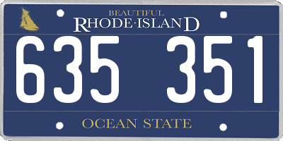 RI license plate 635351