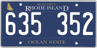 RI license plate 635352