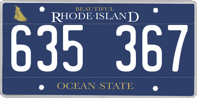 RI license plate 635367