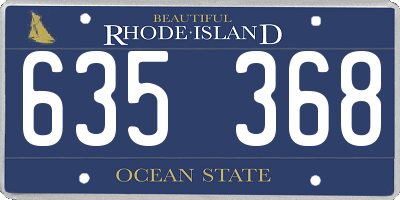 RI license plate 635368