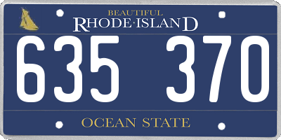 RI license plate 635370