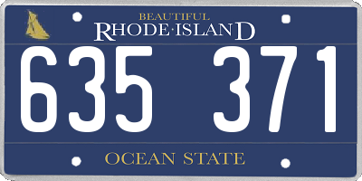 RI license plate 635371
