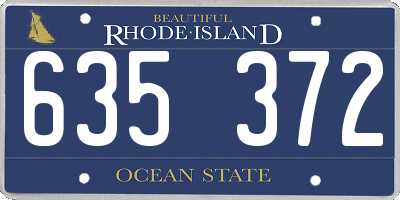 RI license plate 635372